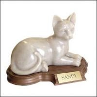 Faithful Feline Statue Urn